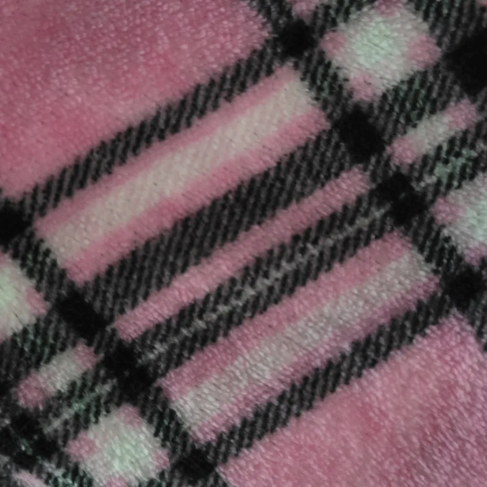 Pink Plaid Blanket 60 Inches X 96 Inches